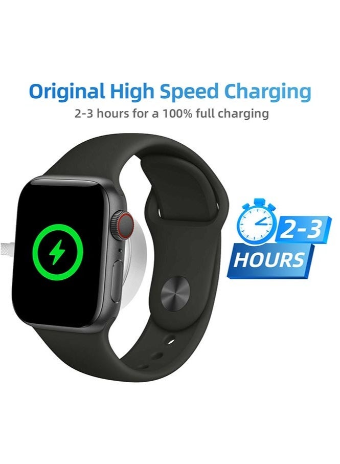 HL-Tech Fast Charging USB C Watch Charger Cord Compatible for Apple Watch, Magnetic Watch Charging Cable Compatible for Watch Series 9/8/7/Ultra/Ultra2/SE2/6/5/4/3/2/1/SE1, Type C Cord, 1M High-quality nylon weaving - Image 2