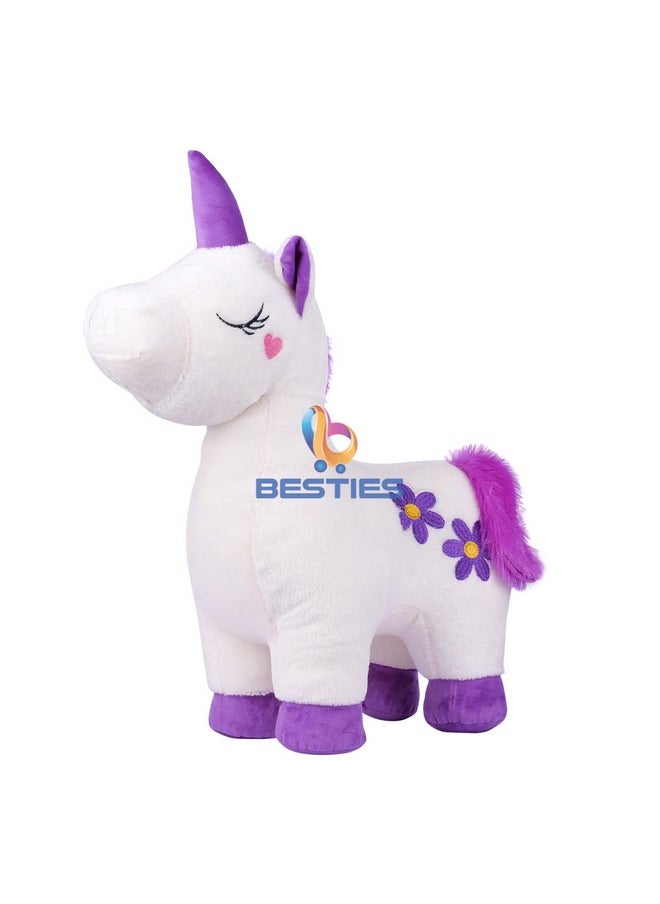 Besties Super Soft Plush Pony Unicorn Toy Soft Stuffed Toy For Kids (75Cm White)  - Image 1