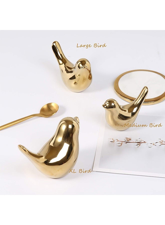Peachjoy Small Birds Statues Gold Home Decor Modern Style Figurine Decorative Ornaments for Living Room, Bedroom, Office Desktop, Cabinets  - Image 5