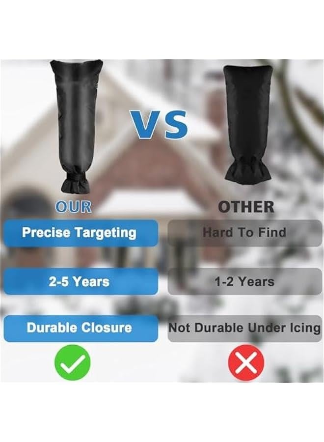 غطاء صنبور خارجي للشتاء مقاس 20 × 8 بوصة - جوارب صنبور طويلة لحماية من التجمد، غطاء قابل لإعادة الاستخدام للحديقة الخارجية، جوارب عازلة للحرارة لصنبور الماء الطويل. - Image 3