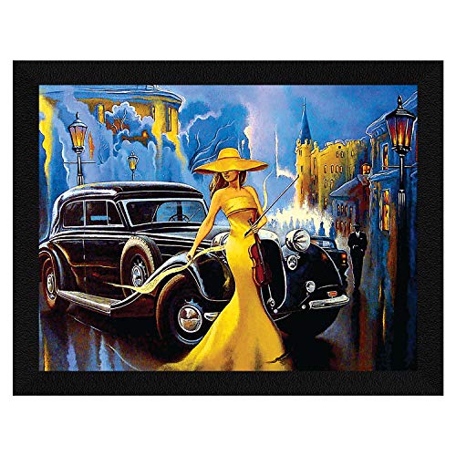 ArtX Paper Beautiful Women Wall Art Painting, Multicolor, Vintage, 10.5X13.5 in, Set of 1 - Image 1