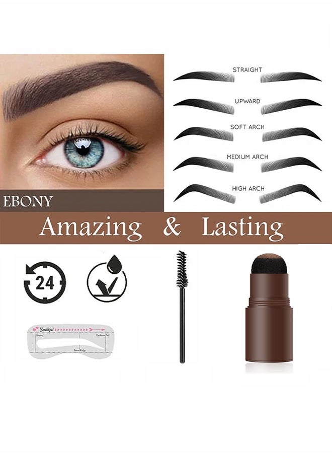 P.TWO.P - Eyebrow Stamp ,Perfect Eyebrow Stamp Kit To Instantly Color And Shape Your Brows，One Step Eyebrow Stamp Shaping Kit Set With 10 Stencils Makeup Long Lasting Waterproof （Dark Brown） - Image 1
