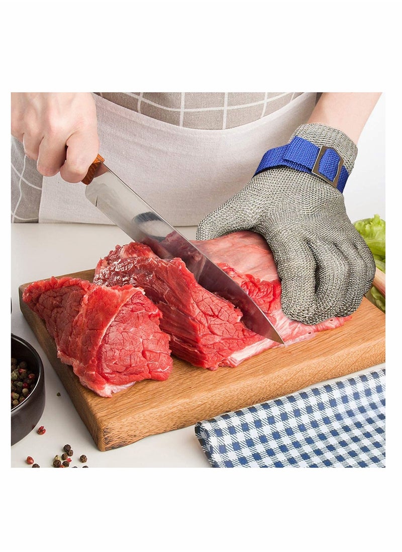 KASTWAVE Cut Resistant Glove Level 9 Cutting Glove Stainless Steel Wire Mesh Metal Glove for Kitchen, Garden, Fishing, Durable Cut Glove for Men or Women (XL)  - Image 4
