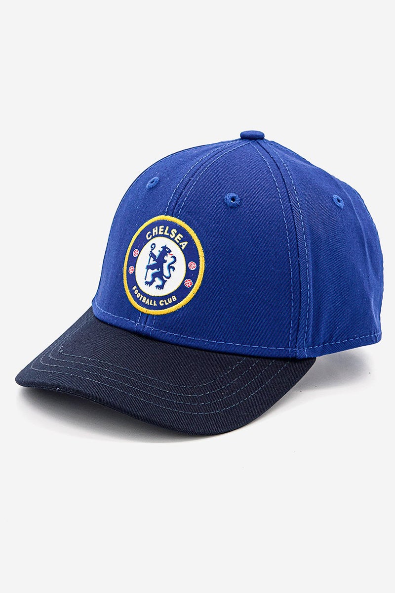 Chelsea Kids Boy Embroidered Snap Back Cap, Blue  - Image 1