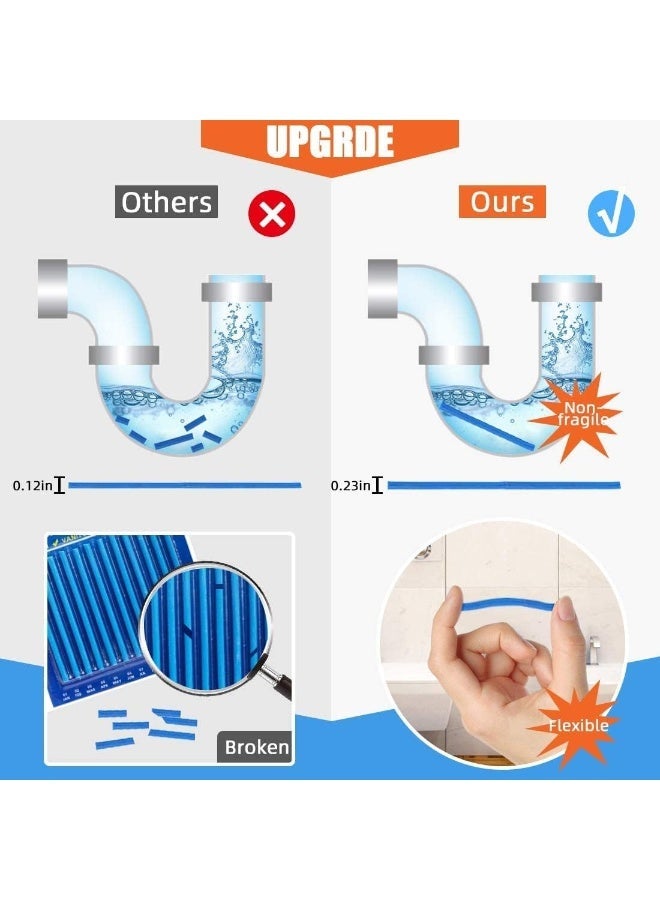 Drain Sticks Pipe Cleaner Deodorizer Shower Drain Cleaner Enzyme Formula to Eliminate Odors and Helps Prevent Clogge Sink Septic Tank Safe for Kitchen Bathroom Toilet Showers - 48Pcs - Image 4