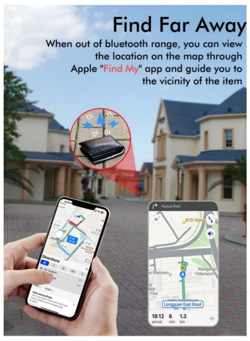 Smart Wallet Finder Card, XQOOPS Wireless Charging Wallet Locator. Works with Apple Find My (iOS Only), Item Tracker for Wallet, Luggage Tags, Phone, Passports and More (1Pack-Black) - Image 3