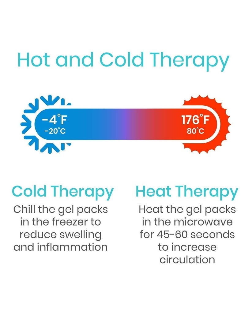 general Knee Ice Pack Wrap - Cold/Hot Gel Compression Brace - Heat Support Strap for Arthritis Pain Tendonitis ACL Athletic Injury Osteoarthritis Women Men Running Meniscus and Patella Surgery - Image 4