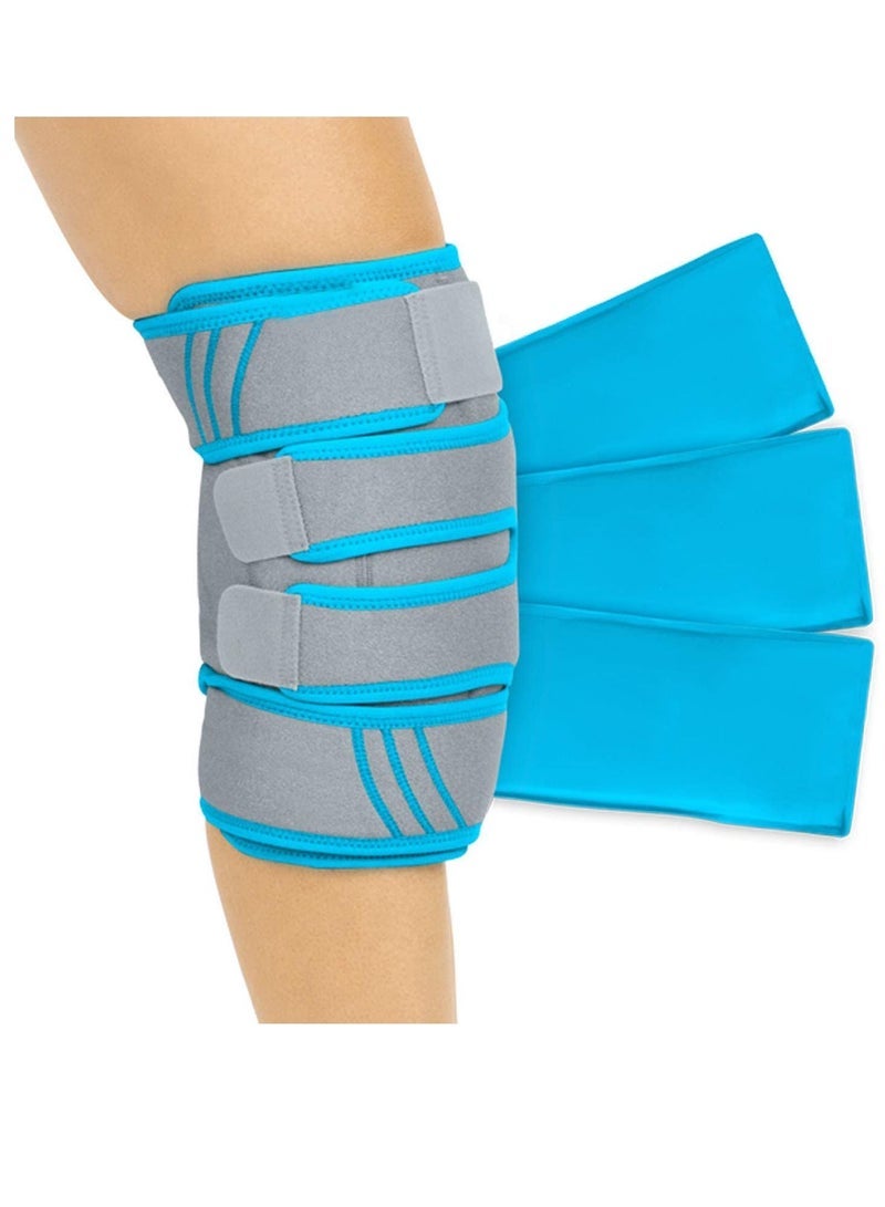 general Knee Ice Pack Wrap - Cold/Hot Gel Compression Brace - Heat Support Strap for Arthritis Pain Tendonitis ACL Athletic Injury Osteoarthritis Women Men Running Meniscus and Patella Surgery - Image 1