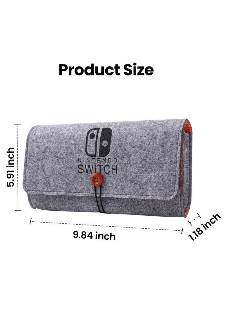 Generic Carrying Case for Nintendo Switch OLED Model 2021 and Switch 2017 Hard Shell Portable Cover Storage Bag with 5 Game Card Slots for Nintendo Switch Console and Accessories  - Image 2