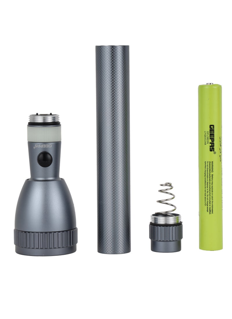 GEEPAS Rechargeable LED Flashlight | Perfect for Indoor and Outdoor Use, Aircraft Aluminum Alloy Housing | 4 Hours Continuous Working| 7W High Power T6 LED | GFL3803  - Image 3