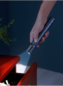 GEEPAS Zoomable LED Flashlight- GFL3803Z/ 25W Laser High-Power LEDs, Perfect for Indoor and Outdoor Use, 10 Hours Continuous Working/ with Aluminum Alloy Housing, Type C Charging/ Black, Limited Lifetime Warranty  - Image 2