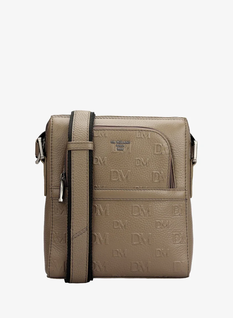 Monogram Wax Leather Men Sling - Smoke Grey