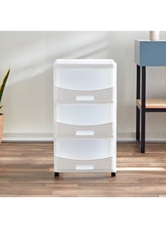 KEVIN 3 Drawer Rattan Storage Cabinet  - Image 1