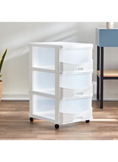 KEVIN 3 Drawer Rattan Storage Cabinet  - Image 2