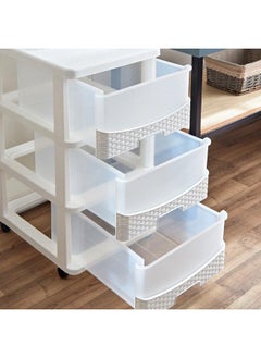KEVIN 3 Drawer Rattan Storage Cabinet  - Image 5