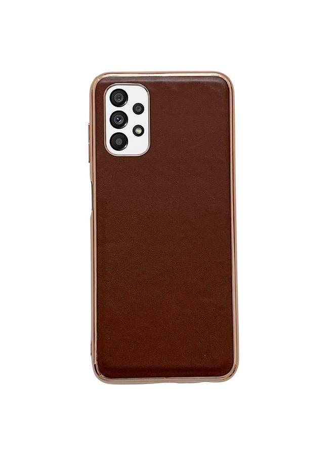 S-TOP Case For Samsung Galaxy A73 5G Genuine Leather Xiaoya Series Nano Electroplating Phone Case - Image 1
