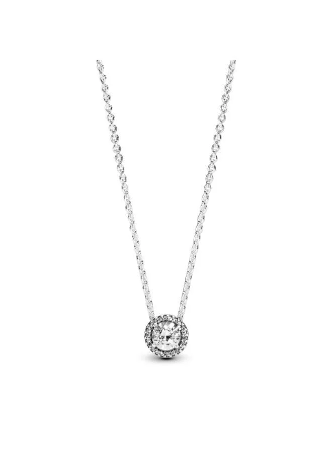 باندورا عقد فضي بفصوص زركون مكعب شفاف