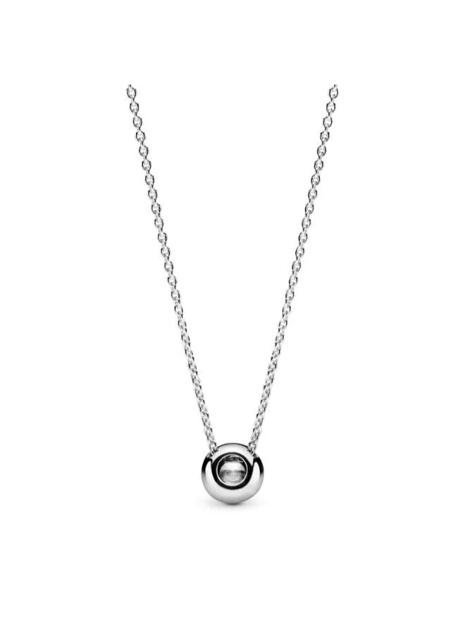 باندورا عقد فضي بفصوص زركون مكعب شفاف