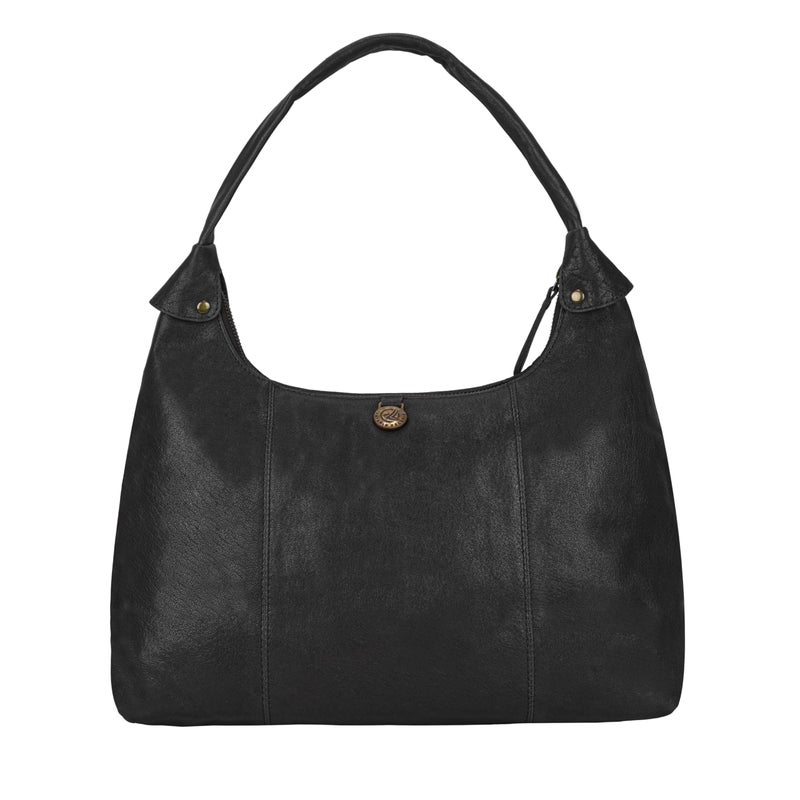 ANTONIO VALERIA Allison Braided Black Leather Hobo Bag for Women - Image 5
