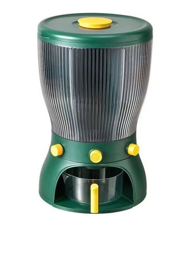 بي جي إم حاوية لتخزين الحبوب والطعام مكونة من 4 أقسام أخضر/شفاف - Image 1