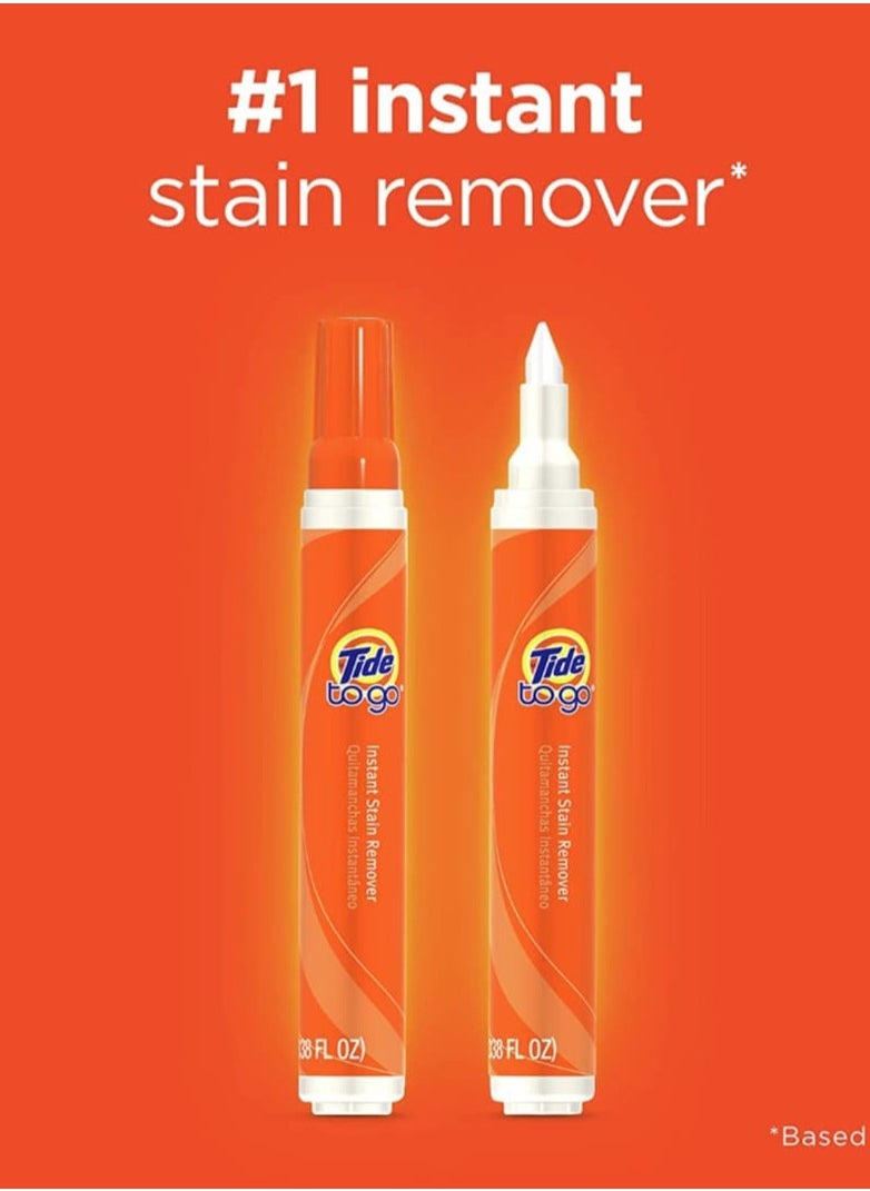Tide Tide To Go Instant Laundry Stain Remover Pen and Spot Cleaner, Travel Size Stain Sticks, Fresh, 1.01 fl oz, 3 Count  - Image 2