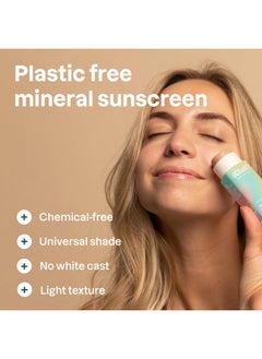 Attitude ATTITUDE Oceanly Tinted Face Cream Stick with SPF 30, EWG Verified, Plastic-Free, Broad Spectrum UVA/UVB Protection with Zinc Oxide, Universal Tint, Unscented, 1 Ounce  - Image 2