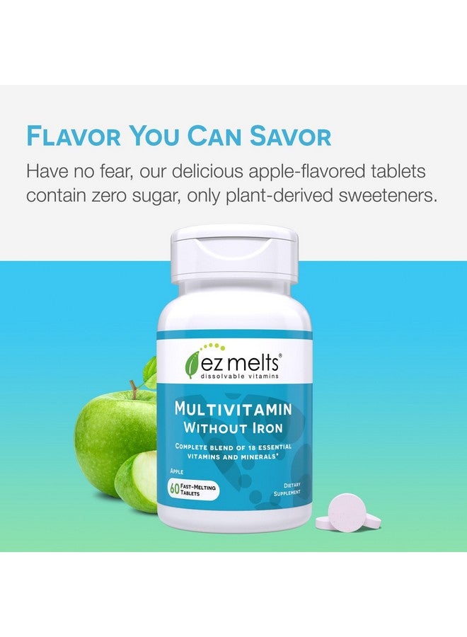 EZ Melts Dissolvable Multivitamin Without Iron, 18 Vitamins & Minerals Including Vitamin A, Biotin, Vitamin B12, Vitamin C, Vitamin D3, Zinc and More, Sugar-Free, 1-Month Supply - Image 5