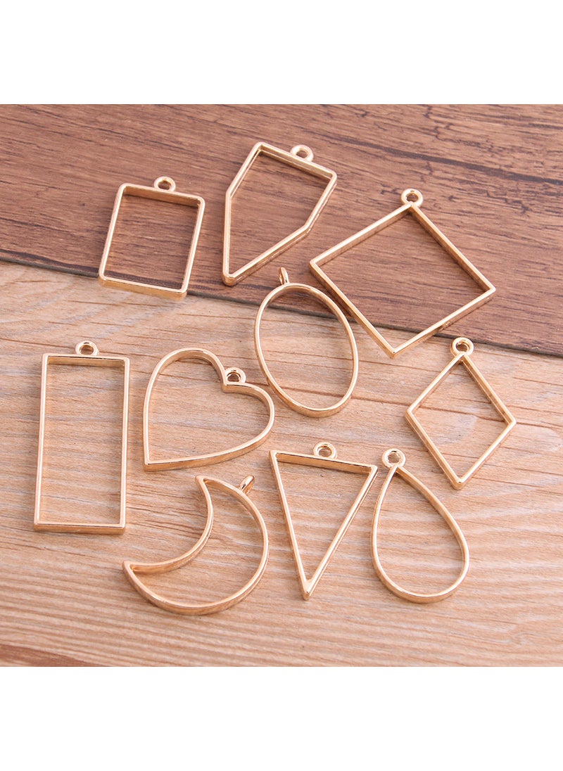 Generic - 7-Color DIY Alloy Jewelry Geometric Mold Frames kc gold 10/bag - Image 1