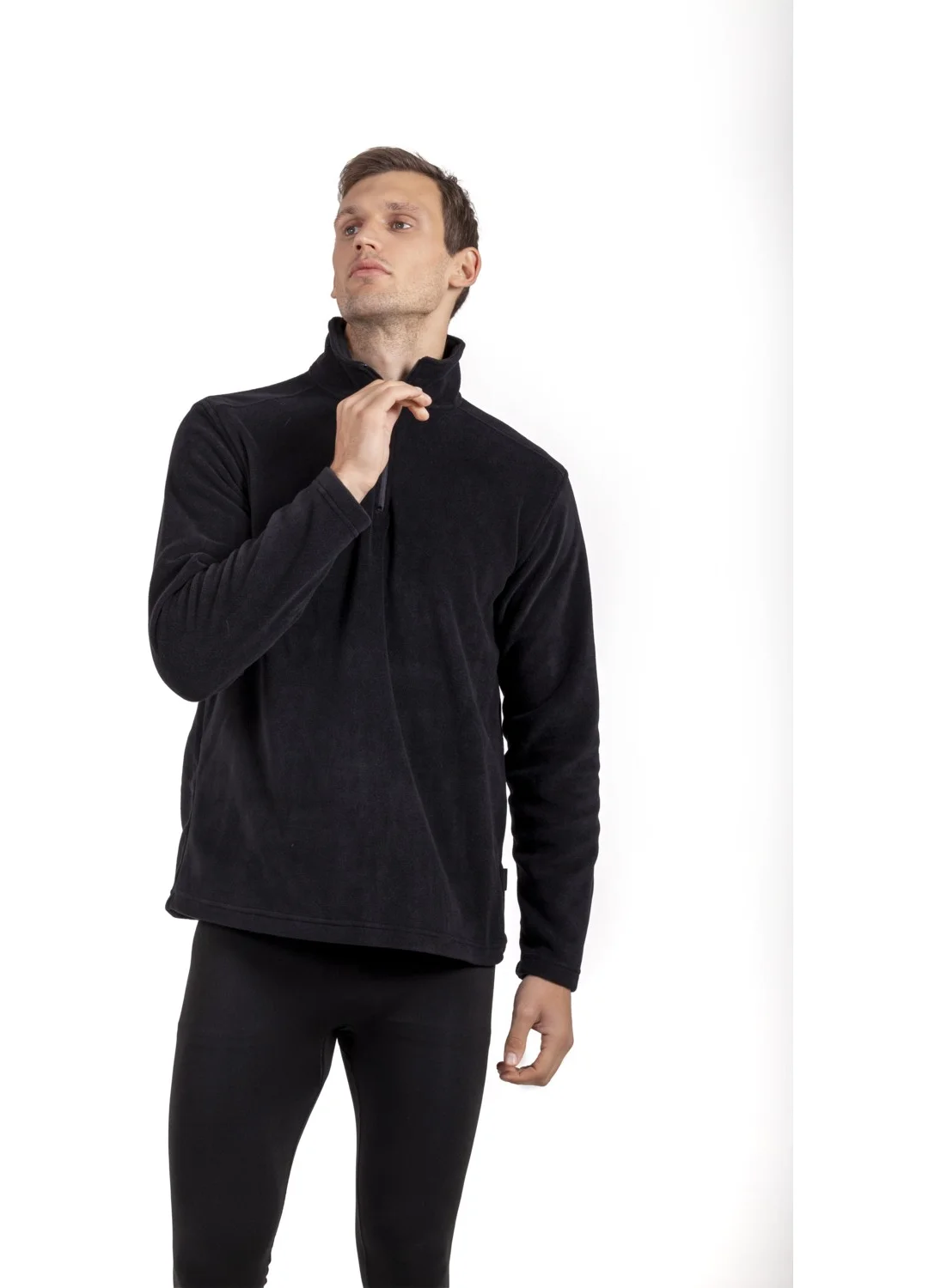 Oil Company Black Thermal Fleece Sweater Unisex