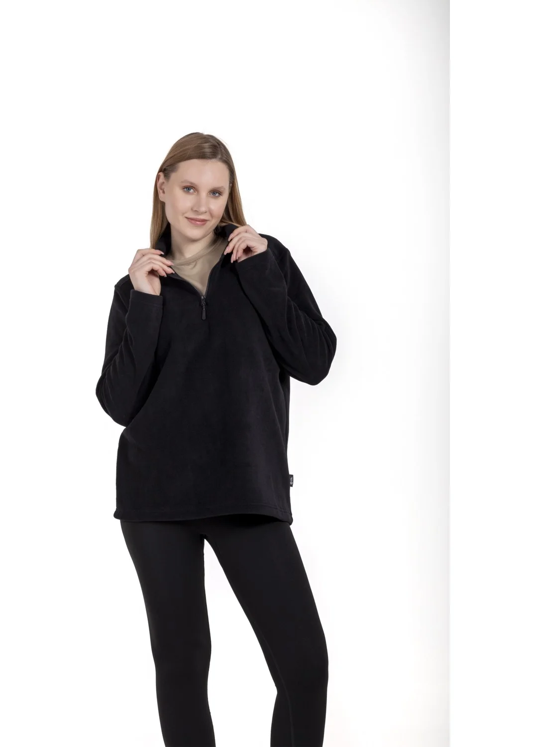 Oil Company Black Thermal Fleece Sweater Unisex