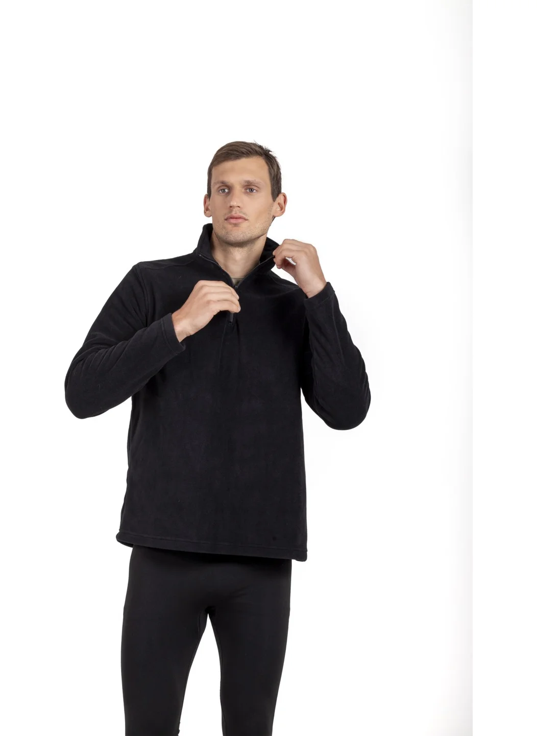 Oil Company Black Thermal Fleece Sweater Unisex