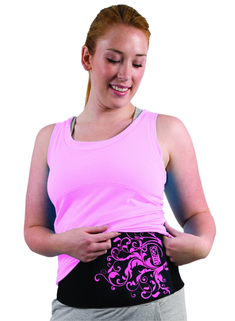 GoFit Womenâ€™s Neoprene Waist Trimmer - Abdominal Toning Full, Black - Image 2