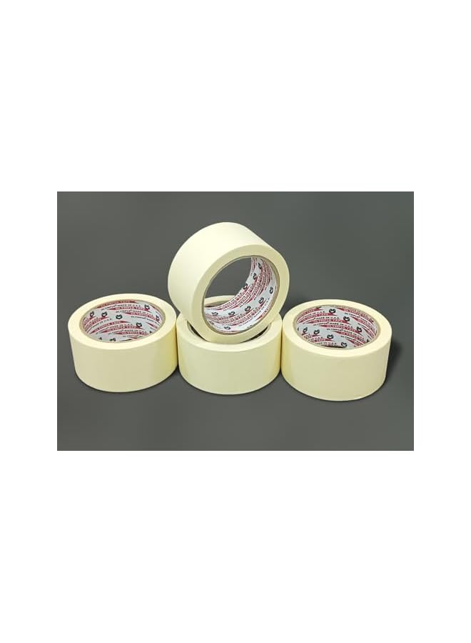 Olympia Olympia® Brand Crepe Paper Masking Tapes 120 Yards 2" (48mm) X 30Yards (27.43Meters) Pack of 4 - Premium Painters Grade for Home, Office, Labeling and Packing. Pack of 4  - Image 4