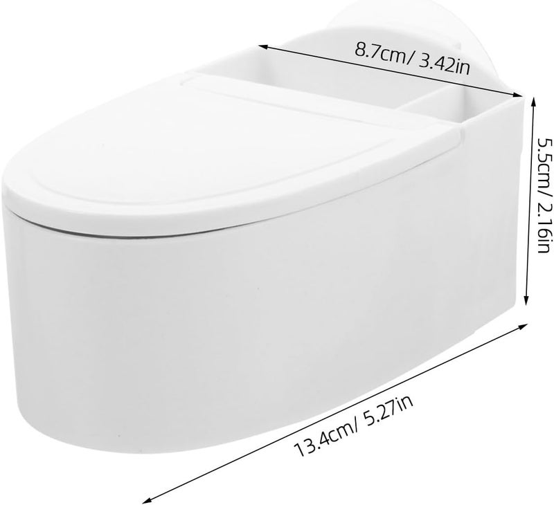 Wall Mounted Covered Ashtray Toilet Shape with Lid, Retro Cute Smoking Supplies for Bathroom and Office, Space-saving Wall Hanging Ash Holder with Lid - Image 2