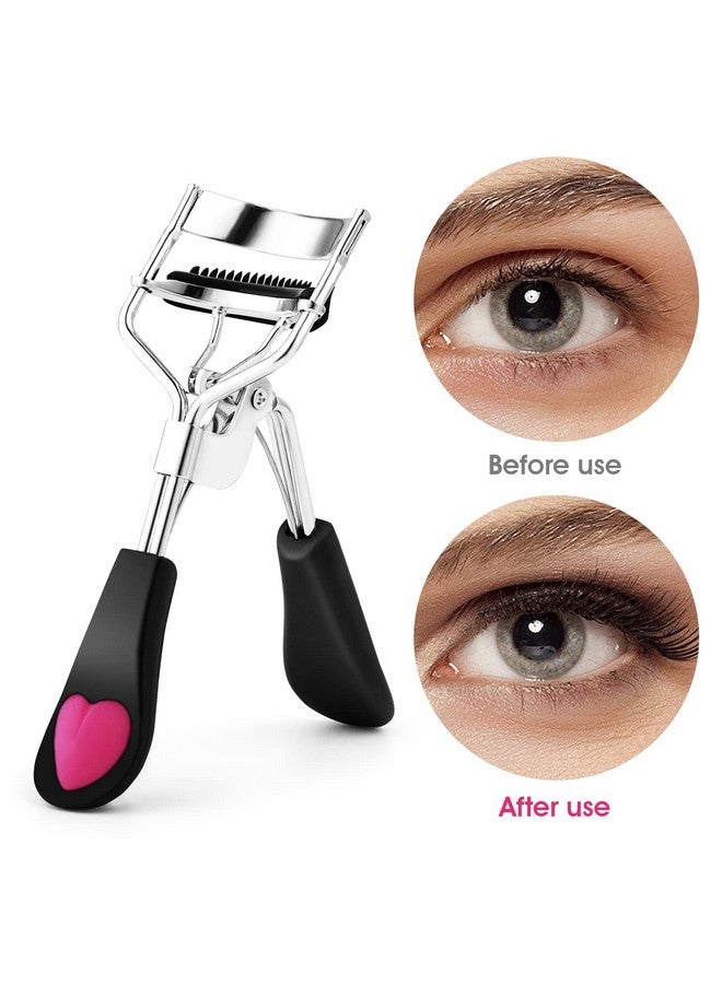 WLLHYF Beauty Eyelash Curler Kit Professional Eye Lashes Curler Metal Makeup Tool With Builtin Comb Eye With 10 Replacement Refill Pads For Women Girl Get Dramatically Curled Eyelashes - Image 5