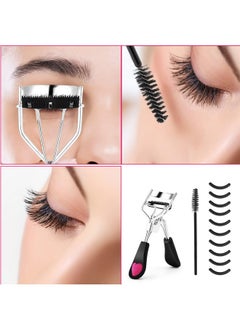 WLLHYF Beauty Eyelash Curler Kit Professional Eye Lashes Curler Metal Makeup Tool With Builtin Comb Eye With 10 Replacement Refill Pads For Women Girl Get Dramatically Curled Eyelashes  - Image 3