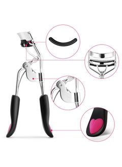 WLLHYF Beauty Eyelash Curler Kit Professional Eye Lashes Curler Metal Makeup Tool With Builtin Comb Eye With 10 Replacement Refill Pads For Women Girl Get Dramatically Curled Eyelashes  - Image 4