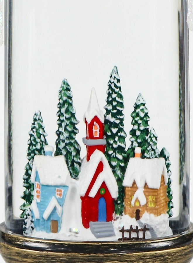 GenSwin Christmas Snow Globes with Music Timer and USB Rechargable Cable, Christmas Lantern Decorations Indoor, 1 Pcs Christmas Music Box with House and Christmas Tree Design for Decor - Image 2