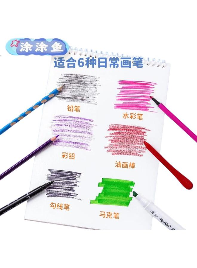 Painted Fish [Lowest Price Online] Tuotuoyu Sketchbook, Drawing Pad, Marker-Specific Drawing Book, Thick Paper Sketch Pad, Coloring Book, Thick Paper Sketchbook, Back-To Gift - Image 2
