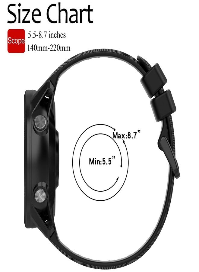 QGHXO سوار بديل من السيليكون الناعم لساعة Garmin Forerunner 955 Solar (بدون جهاز تتبع، أساور بديلة فقط) - Image 4