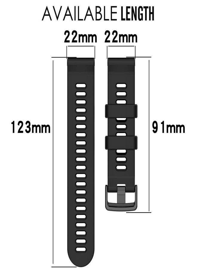 QGHXO سوار بديل من السيليكون الناعم لساعة Garmin Forerunner 955 Solar (بدون جهاز تتبع، أساور بديلة فقط) - Image 3