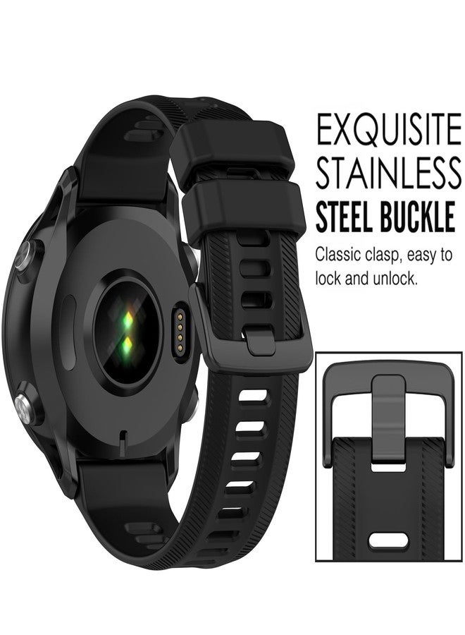 QGHXO سوار بديل من السيليكون الناعم لساعة Garmin Forerunner 955 Solar (بدون جهاز تتبع، أساور بديلة فقط) - Image 5
