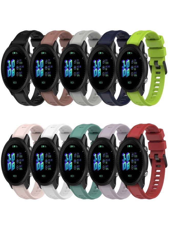 QGHXO سوار بديل من السيليكون الناعم لساعة Garmin Forerunner 955 Solar (بدون جهاز تتبع، أساور بديلة فقط) - Image 2