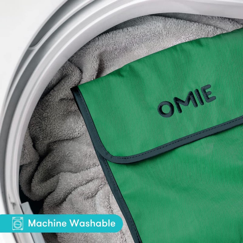 Omie OmieBox Lunch Bag - Washable, Foldable, Durable, WaterResistant Fabric with Interior Pocket and External Bottle Holder (Green) - Image 4
