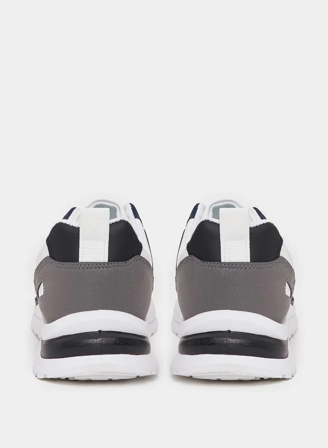 Styli Color Block Graphic Upper Lace Up Sneakers