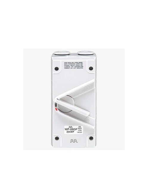 W/P Isolator - 20A - 2 Pole