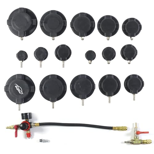 Wzyblixo Turbo System Leakage Tester Kit, Turbo Pressure Leakage Tester for Cooling Emissions Exhaust Pipes, 19-Piece Turbo Boost Leak Tester Set with Stepped Adapters 1-1/4” to 4-1/4'' - Image 2