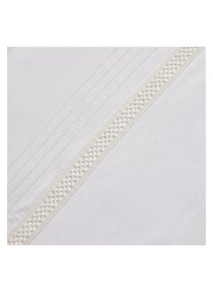 Home Box Grande Affordables White Haven Vari Twin Lace Border Cotton Flat Sheet 270 x 180 cm  - Image 5