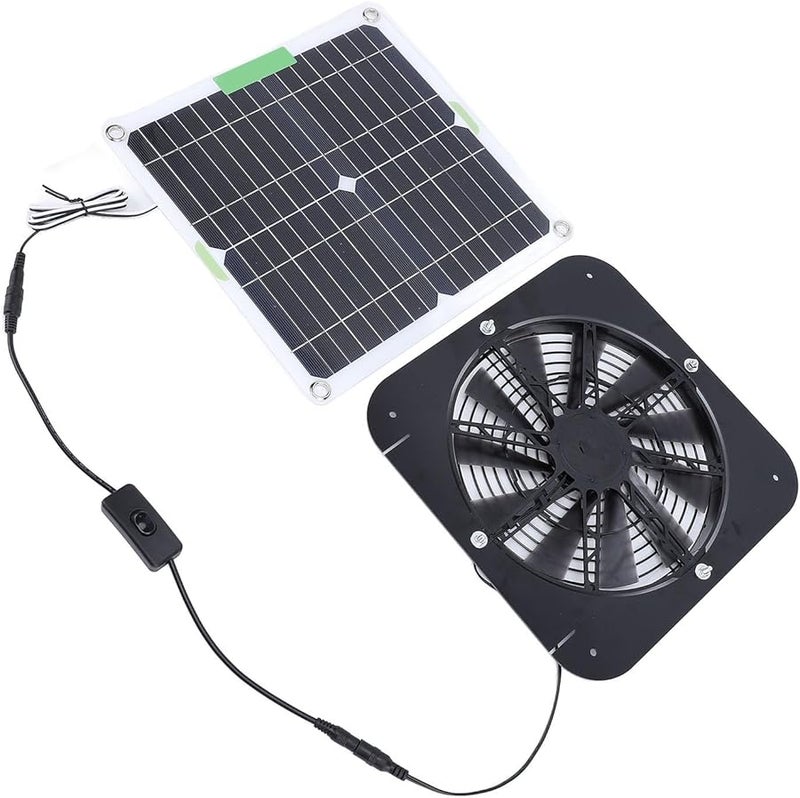 100W Monocrystalline Solar Panel Exhaust Fan for Greenhouse RV Ventilation - Image 4