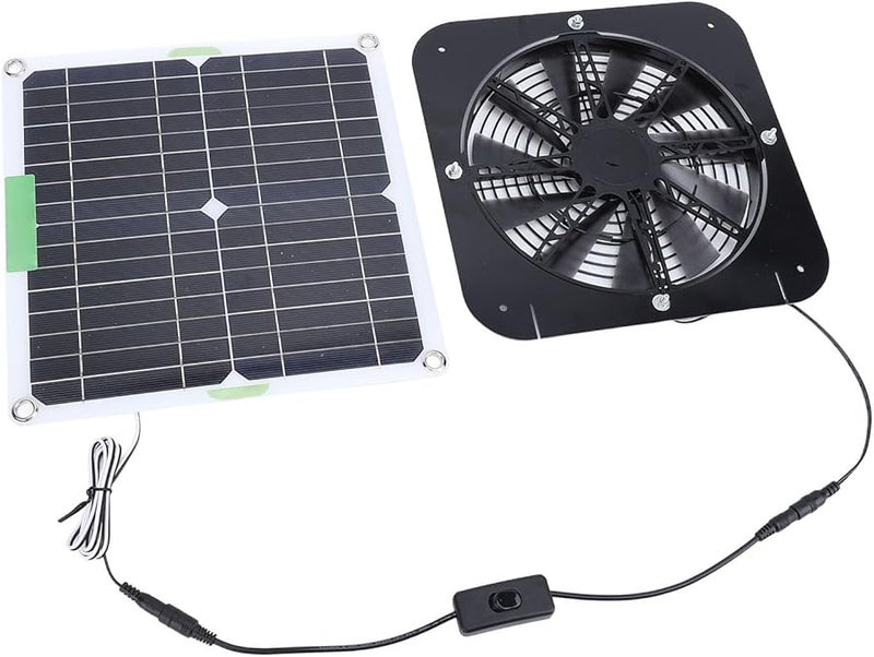 100W Monocrystalline Solar Panel Exhaust Fan for Greenhouse RV Ventilation - Image 5